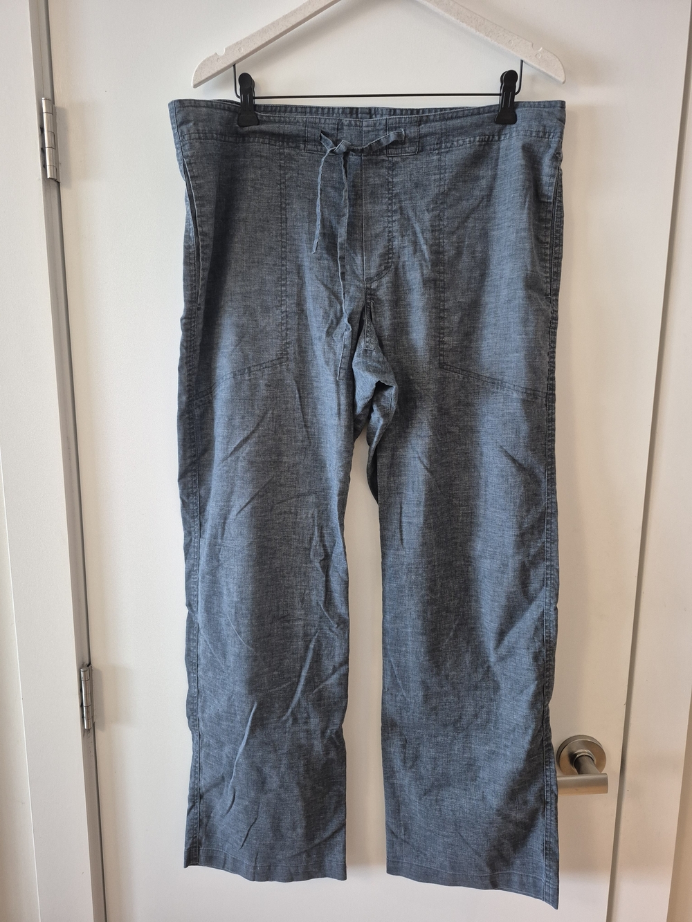 Prana Chambray Drawstring Chinos - Blue